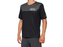 100% Airmatic Short Sleeve Jersey - Black/Charcoal