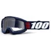 100% Accuri Goggles Anti Fog Mirror Blue Flash Lens - Blau/Weiss