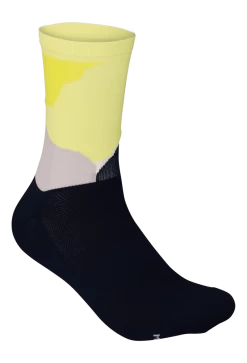 POC Essential Print Sock - Color Splashes Multi Sulfur Yellow