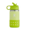 Hydro Flask Kids Trinkflasche Wide Mouth Straw Lid & Boot - Honeydew