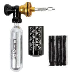 Lezyne Tubeless CO2 Blaster Reparaturkit Inkl. 2 Kartuschen - Schwarz/Gold