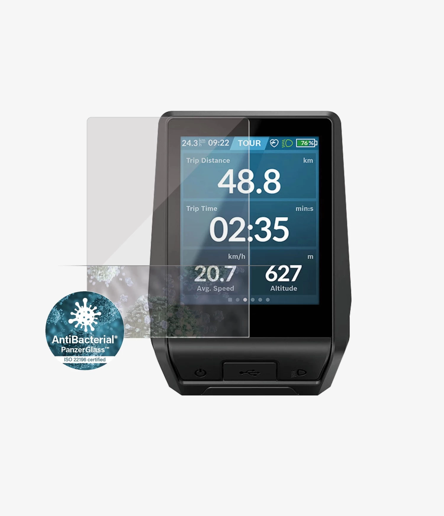 PanzerGlass Bosch Nyon BRC351, AntiGlare Antibakteriell 2 PanzerGlass Bosch Nyon BRC351, AntiGlare Antibakteriell – Bild 2