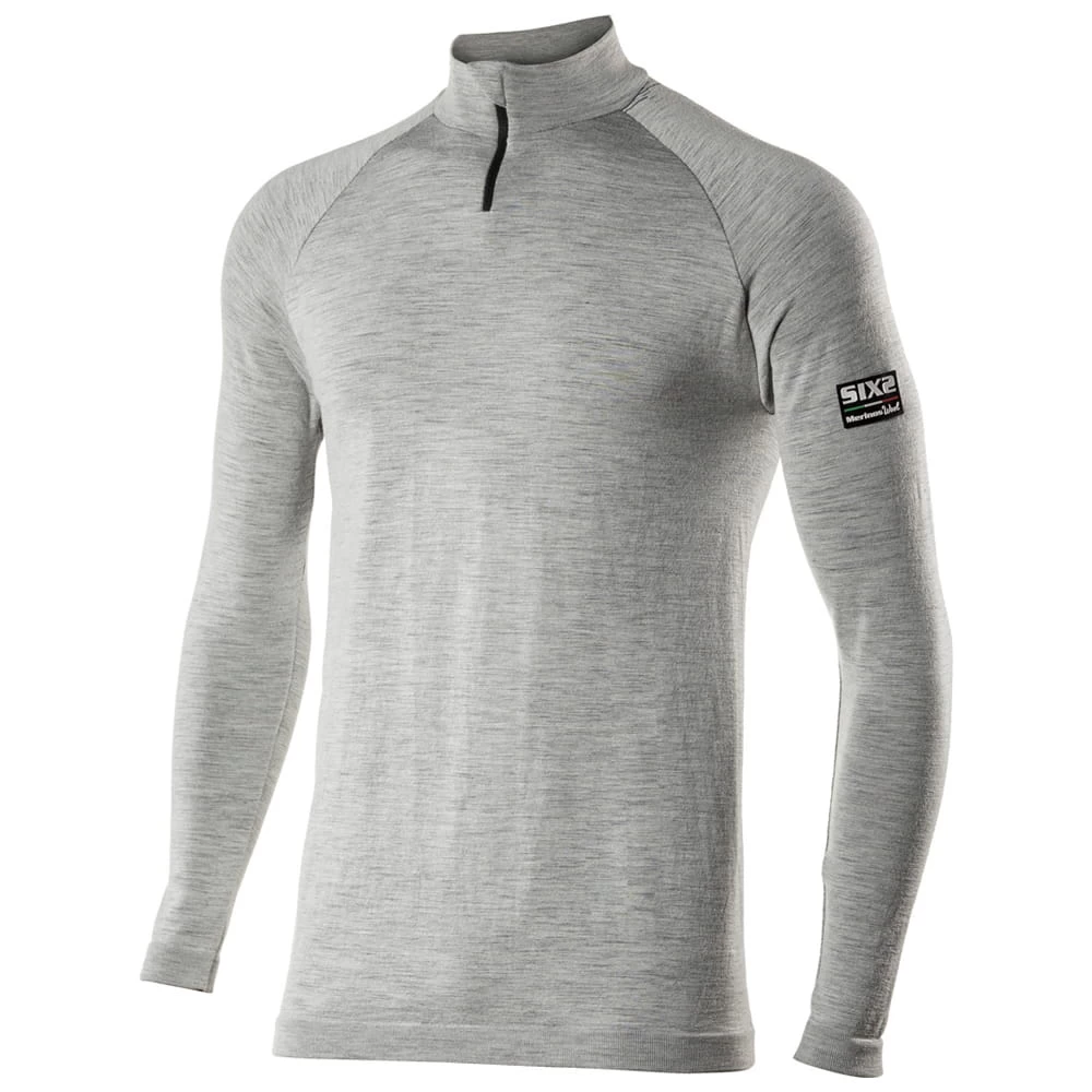 SIXS Langarm Funktions T-Shirt TS13 Merino - Grau 1 SIXS Langarm Funktions T-Shirt TS13 Merino - Grau