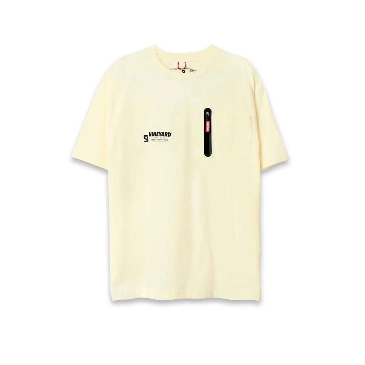 SIGNATURE Oversize Pocket T-Shirt - Pale Yellow 1 SIGNATURE Oversize Pocket T-Shirt - Pale Yellow